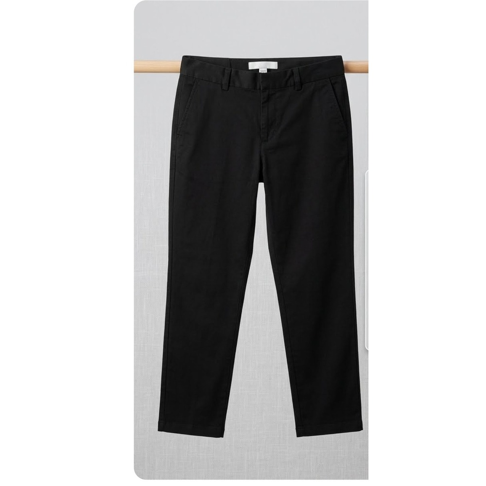 Charter Club Pant Shoppe Classic Fit Black Cotton Blend Trousers Size 10